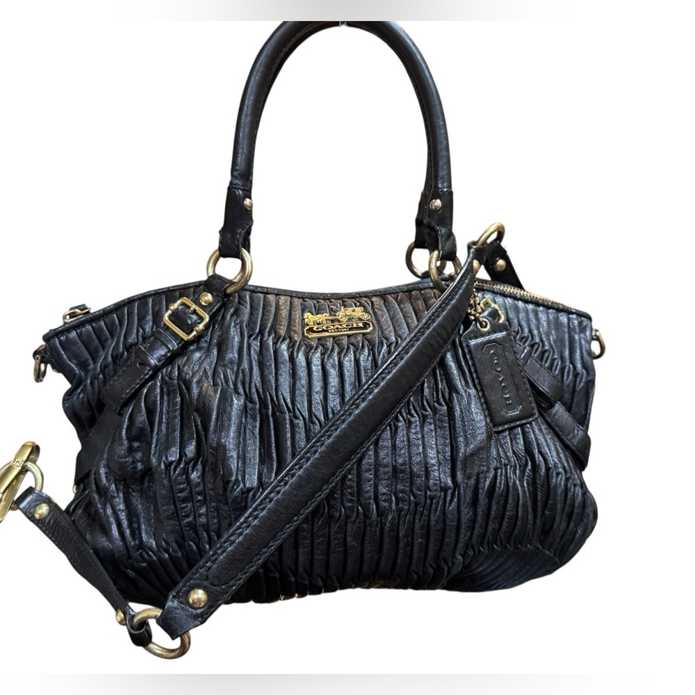 Coach Madison Gathered Leather Sophia Satchel with dust bag